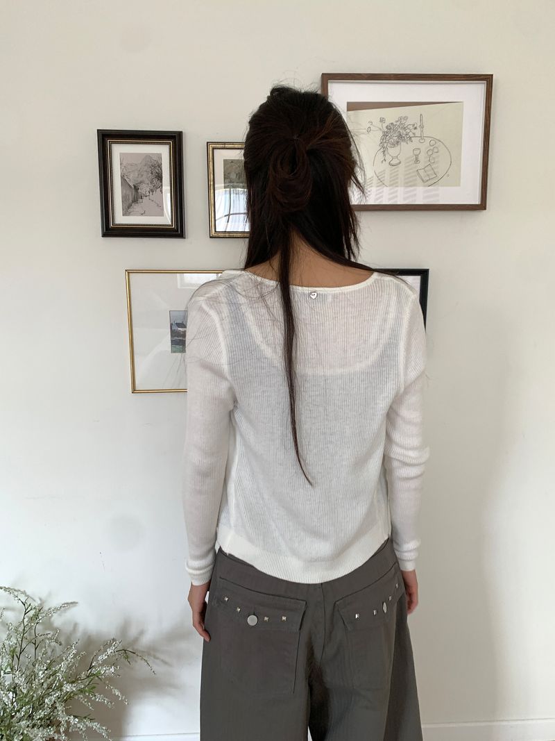 WOOL V-NECK CARDIGAN (5C)