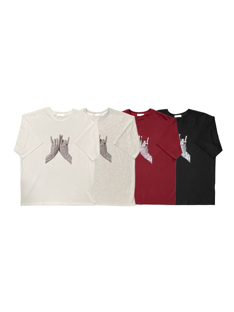 Sign Cut Over Short Sleeve Tee 4C