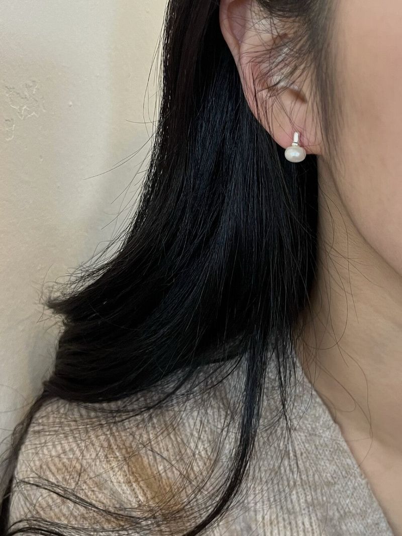 (silver925) Ting pearl earring