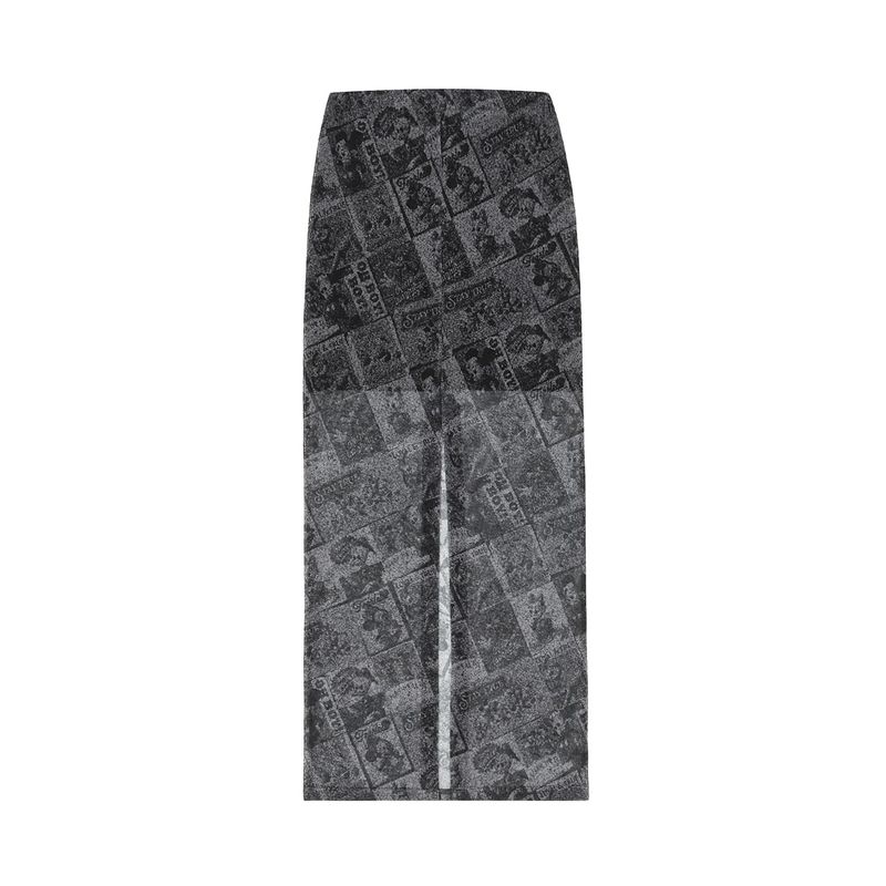 [Disney] Mesh Long Skirt_Black
