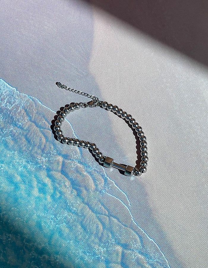 ASCLO Barbell Chain Bracelet (Silver)