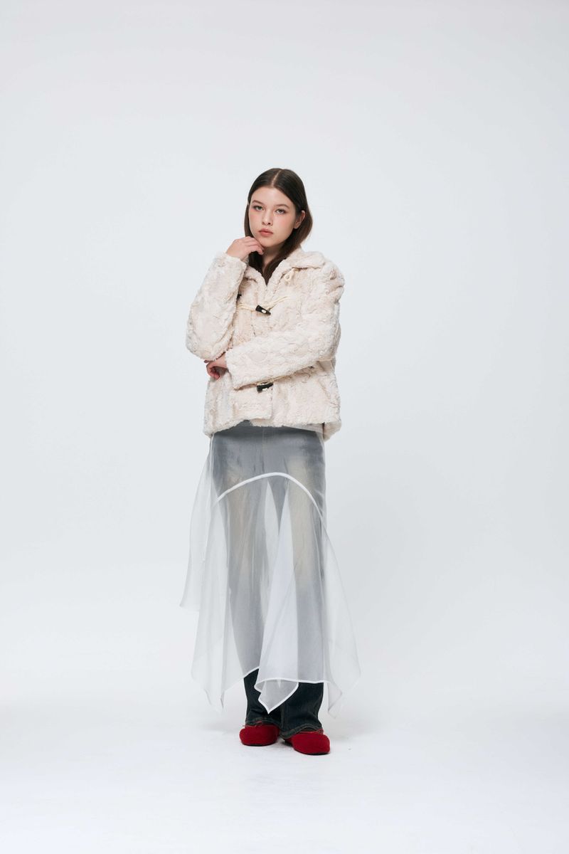 COZY FUR JACKET / BEIGE