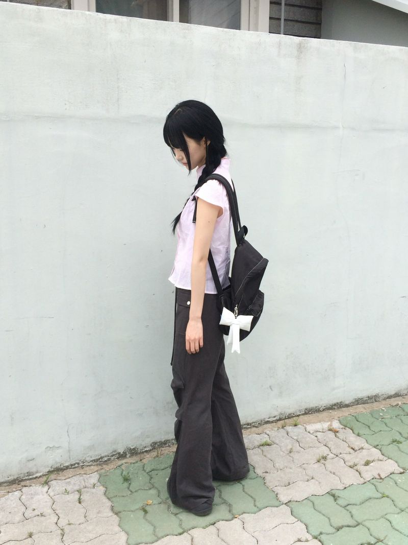 vintage two-tone backpack