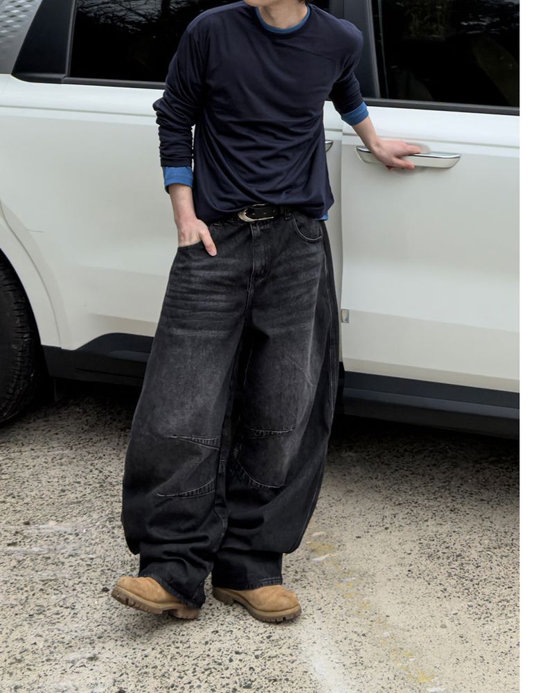 Nova Curved Panel Denim Pants