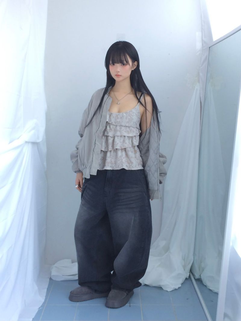 Texture Shirring Jumper