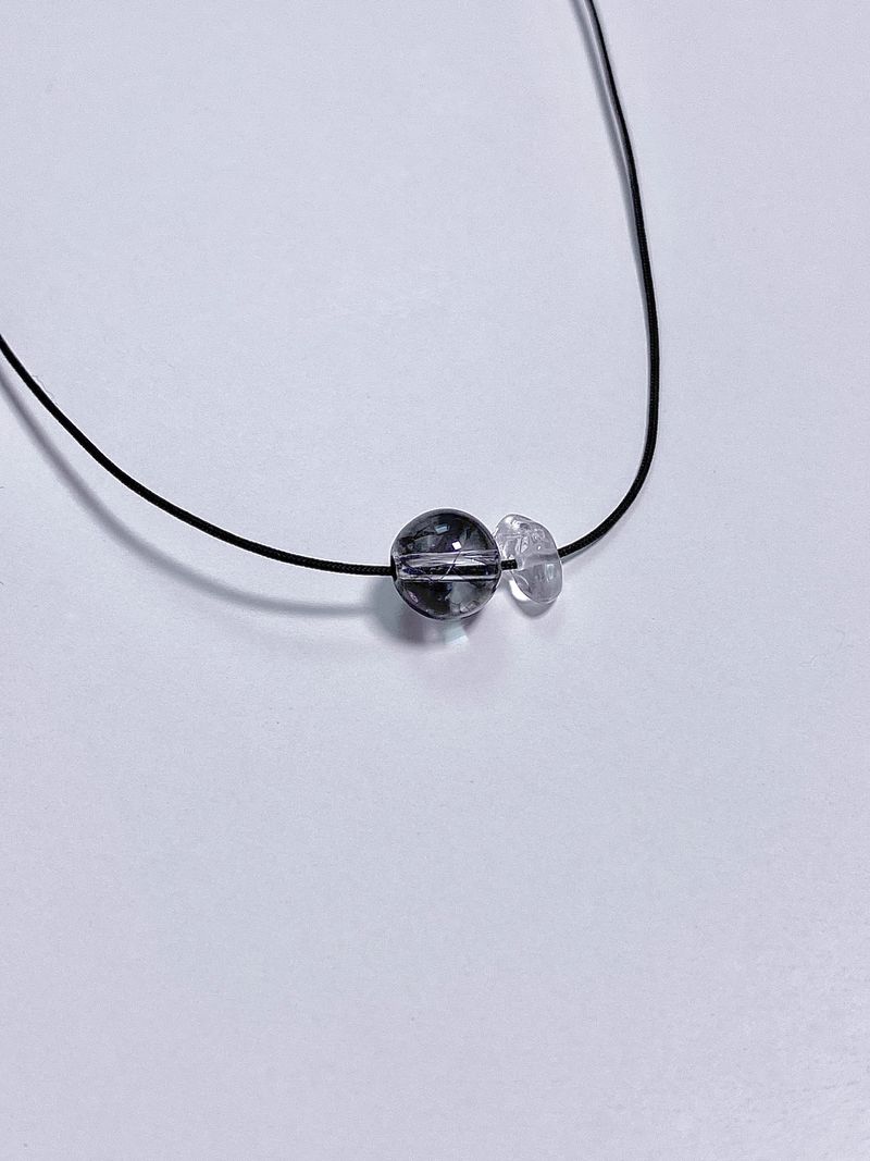 stainless steel Simple gemstone white crystal string necklace