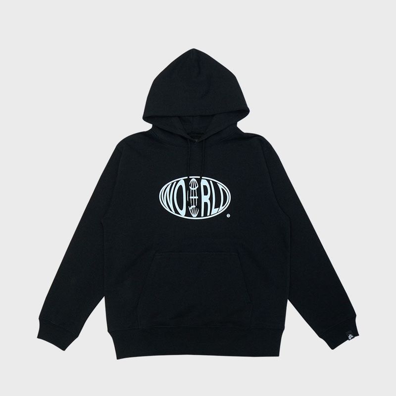 WOOR（ウール）の「WO'O'RLD HOODIE (BLACK)（Tops）」