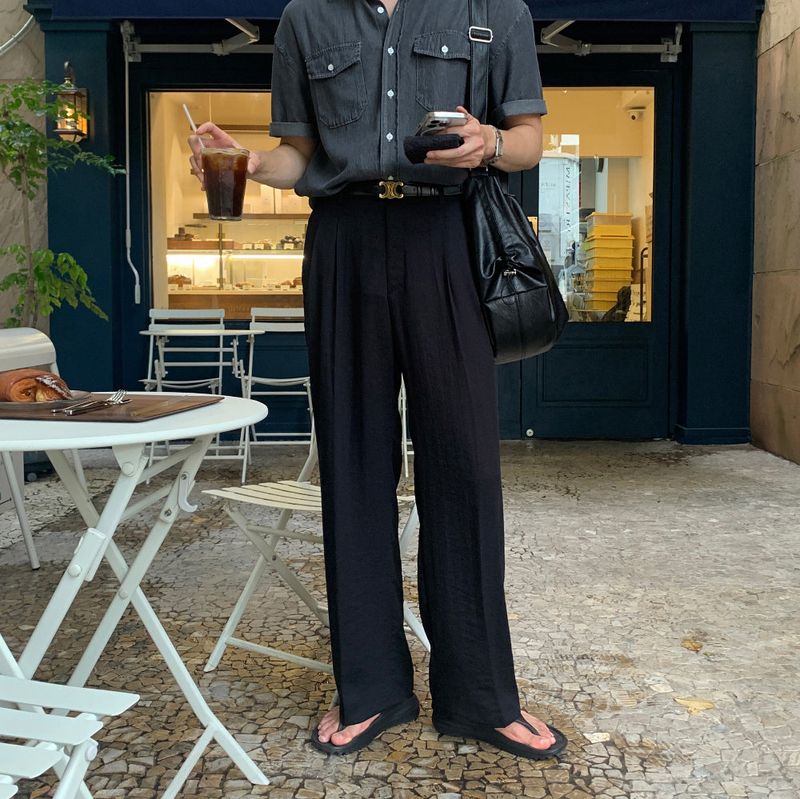 LMN Cool linen bendable pintuck slacks (4 colors)
