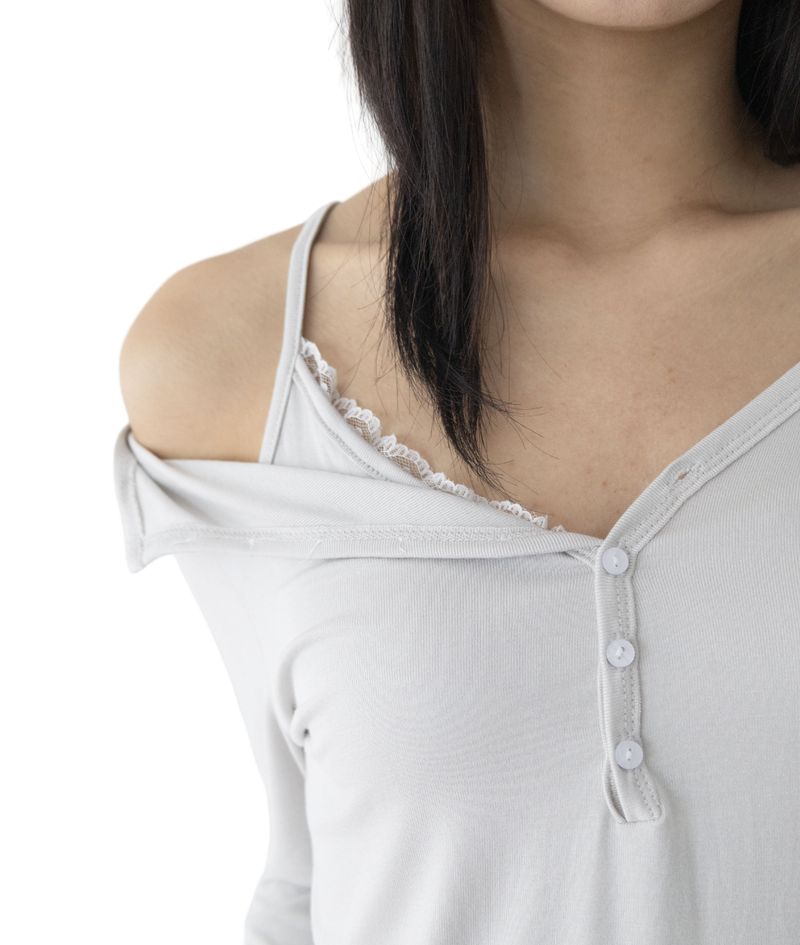 (Set) Mina V-Neck Layered T-Shirt