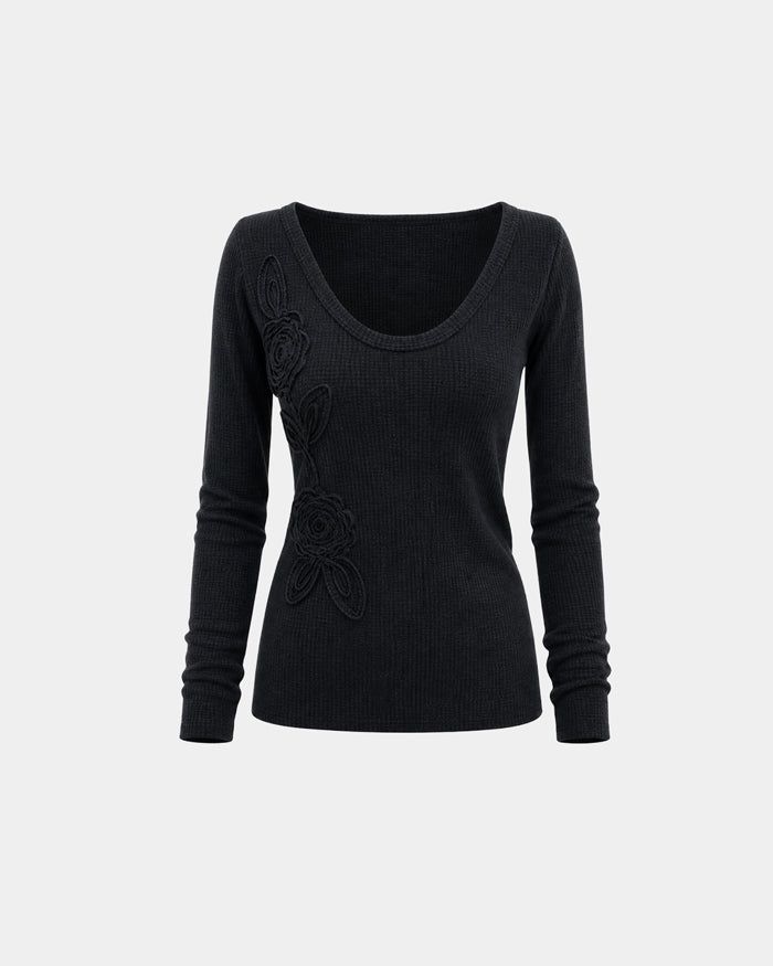 (W's) Petal Ribbed Knit