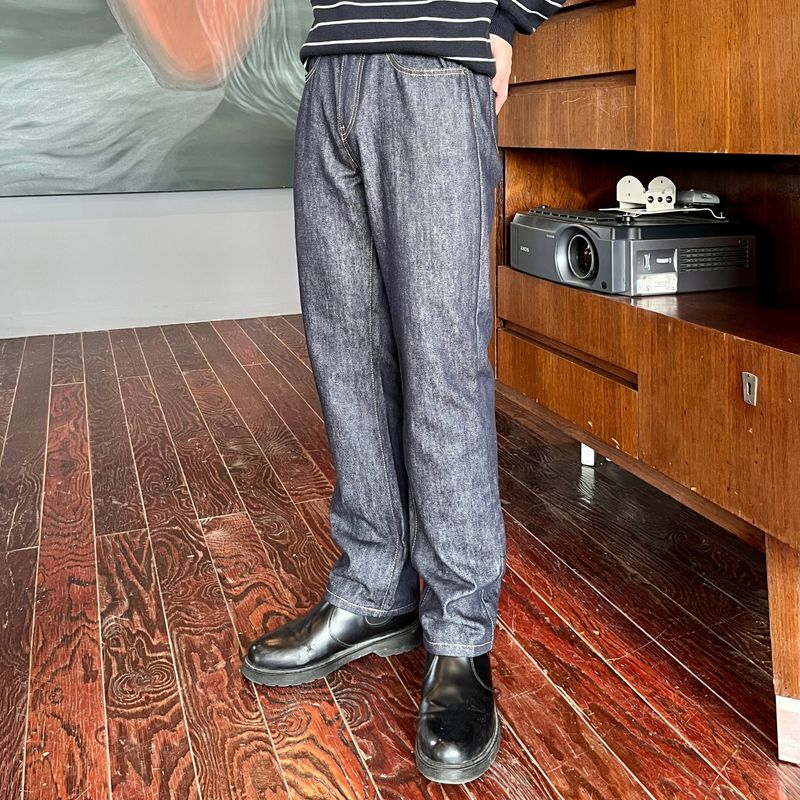 Non-fade Denim Regular Pants