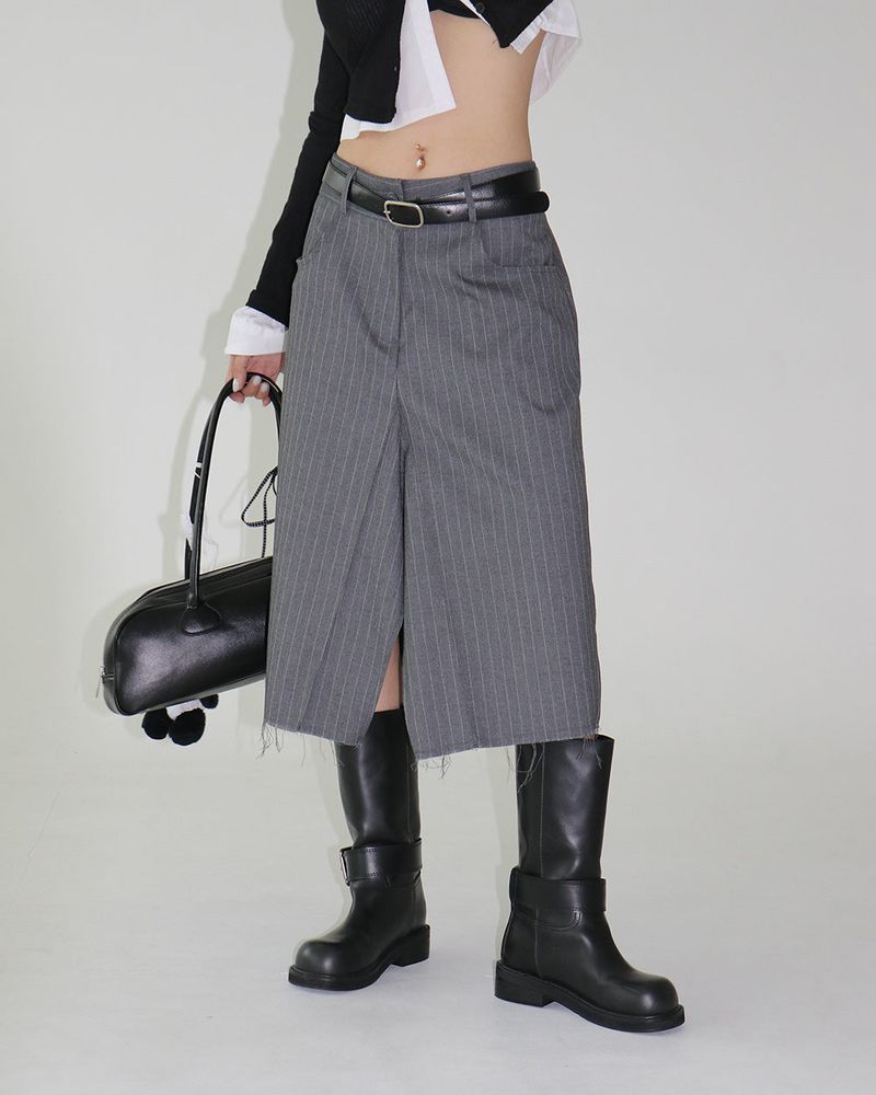 Bermuda Stripe Midi Skirt