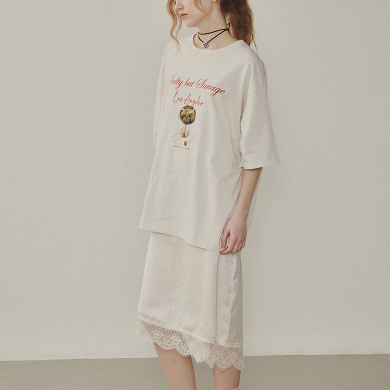 Olive Graphic Oversized T-shirt
