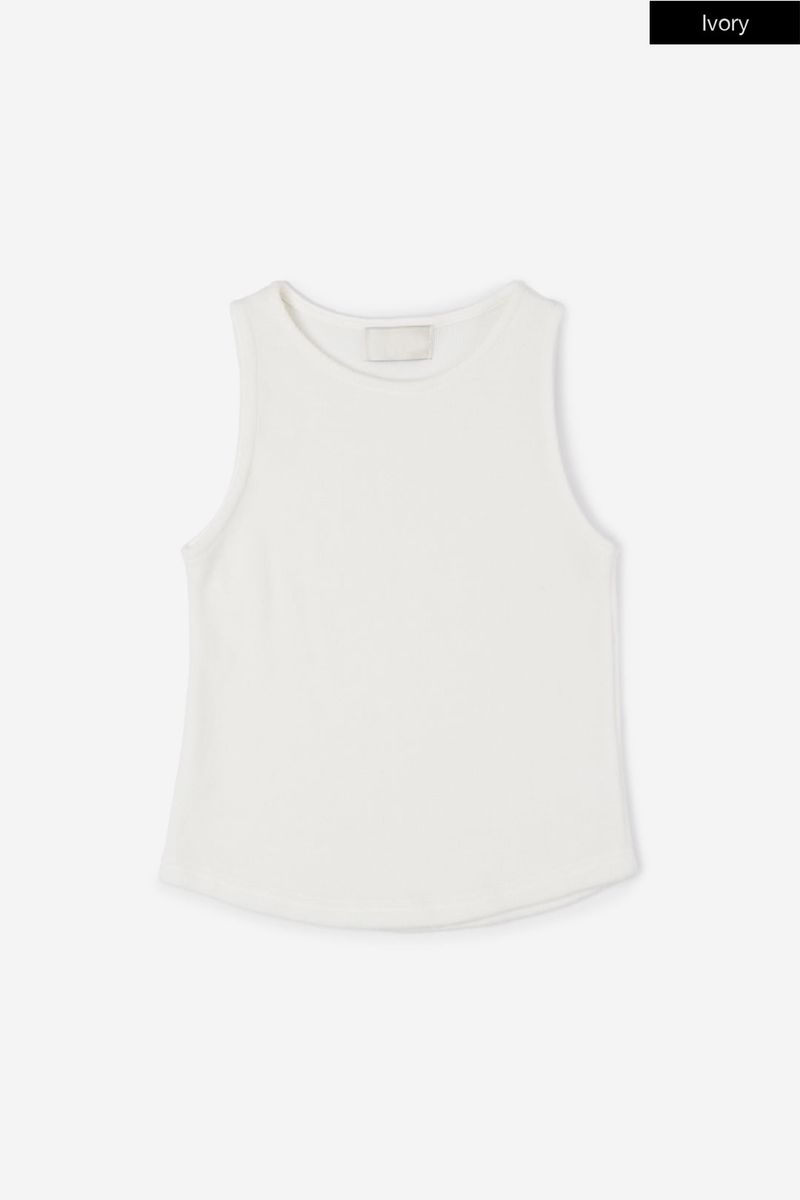 Hairy texture tank sleeveless top