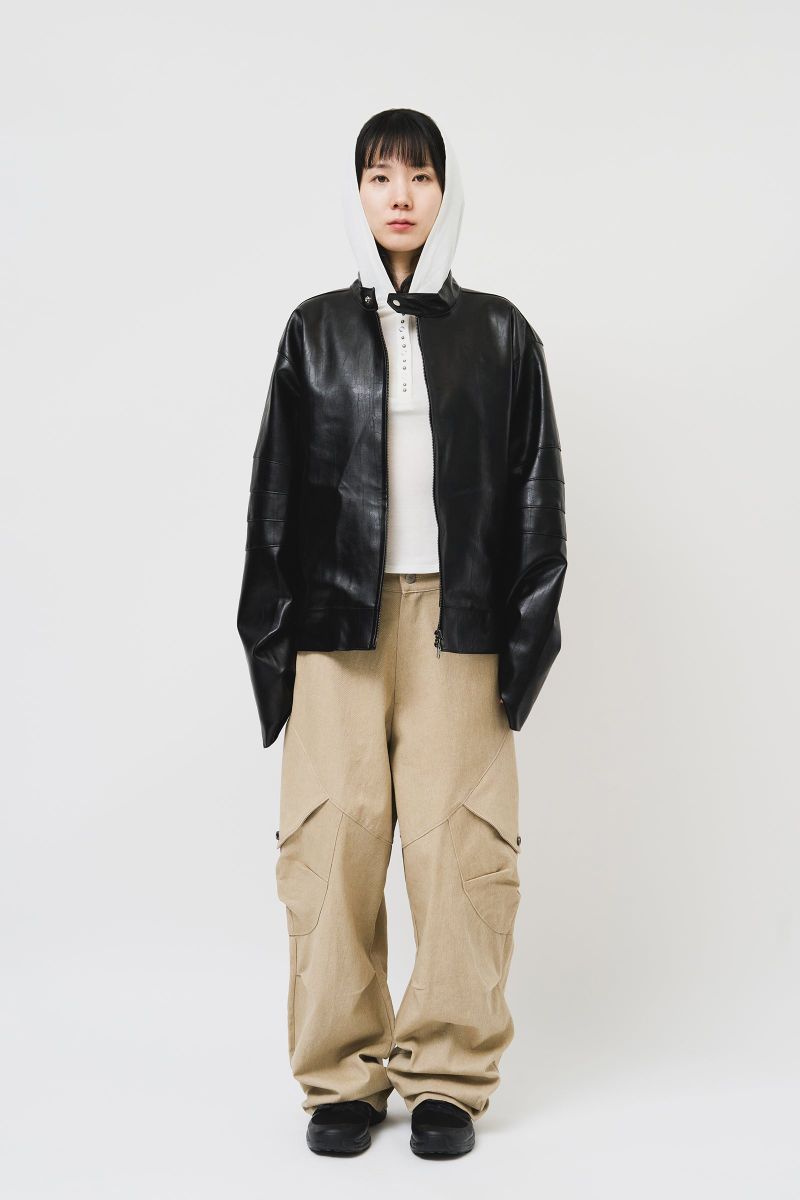 Incision Leather Jacket
