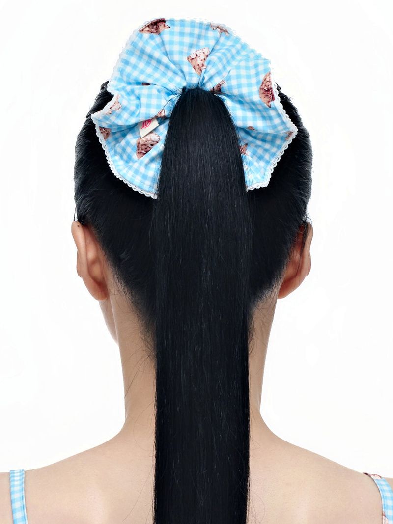 KITTEN CHECK SCRUNCHIE
