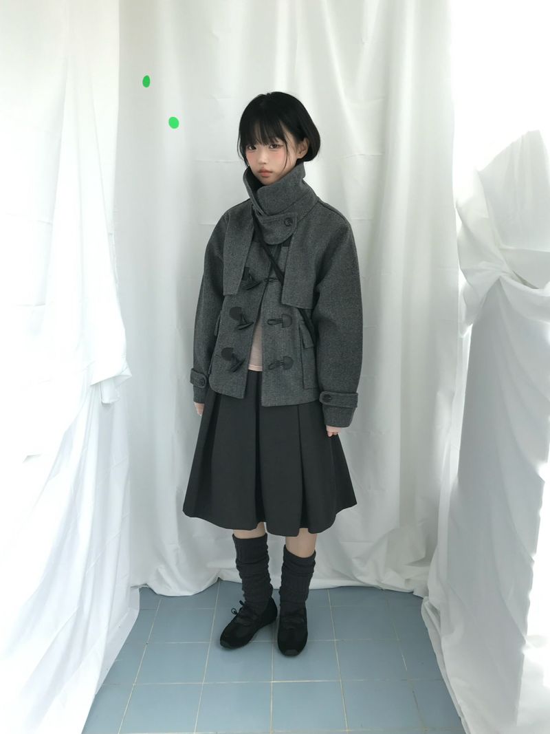 veloni basic bell pleats skirt