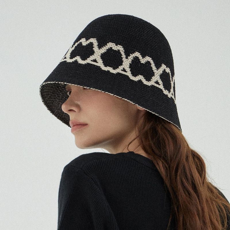 VA Curved Logo Jacquard Bucket Hat / Black