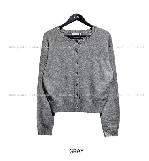 [U-BASIC] Allin round neck cardigan