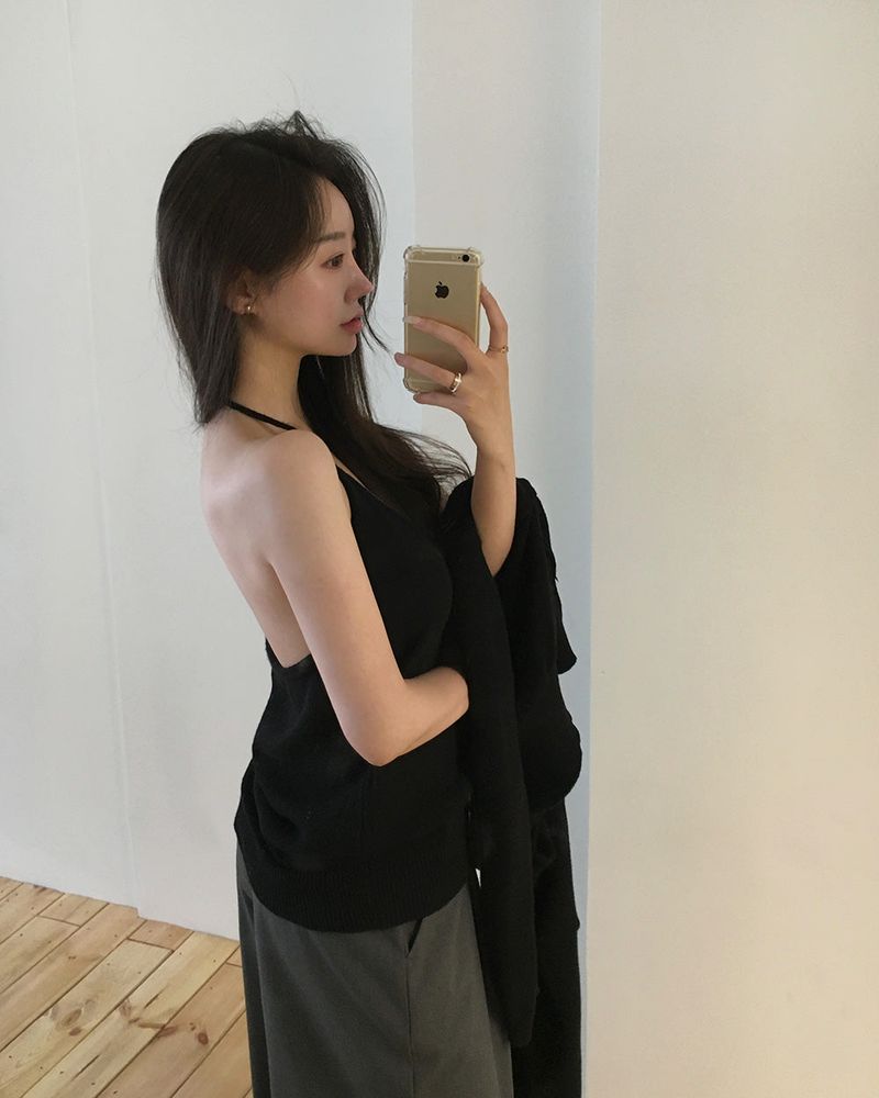 V-Neck Knit & Tank Top Set
