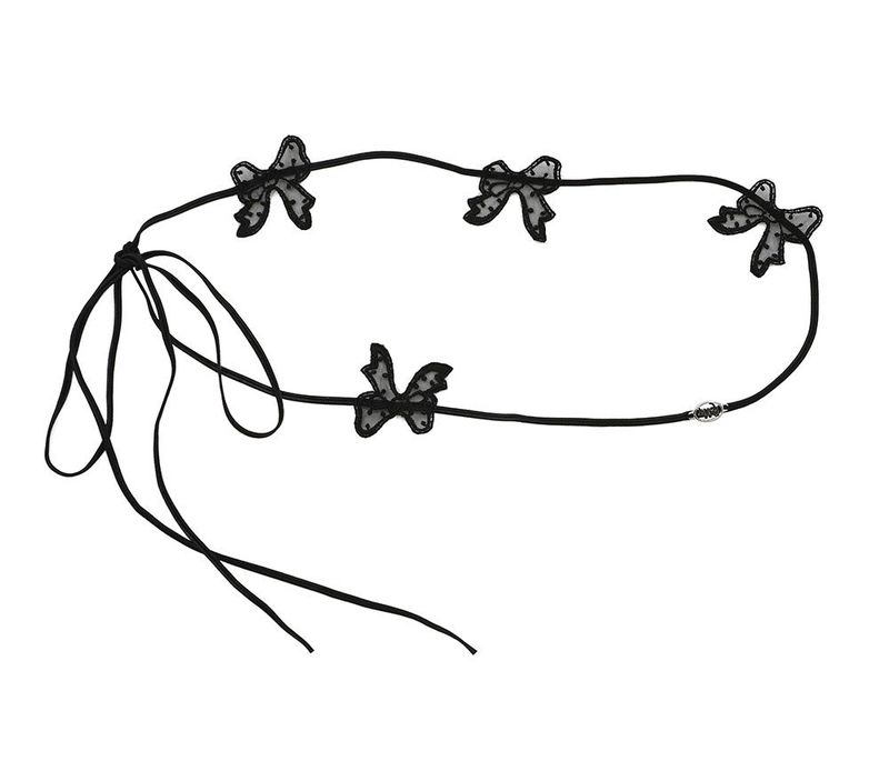 [MADE] Capsule02 Needle Work Ribbon Belt Strap _  Black