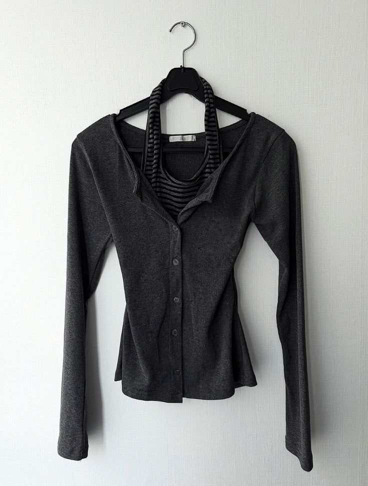 Mix-match layered cardigan set