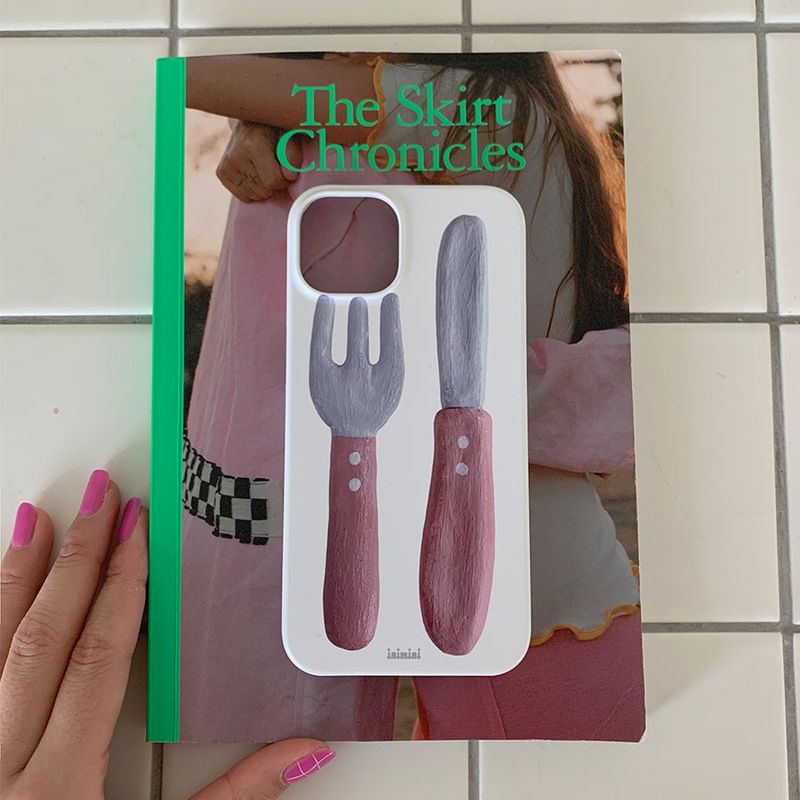 Pink cutlery case - Matt hard