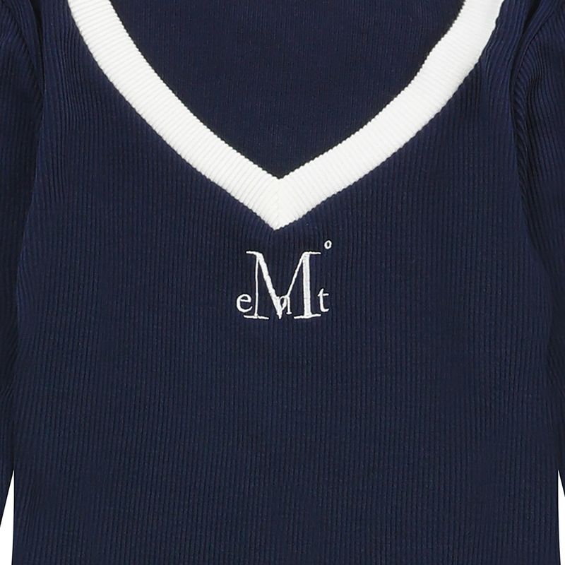 BINDING TRACK LINE V-NECK T (3color)