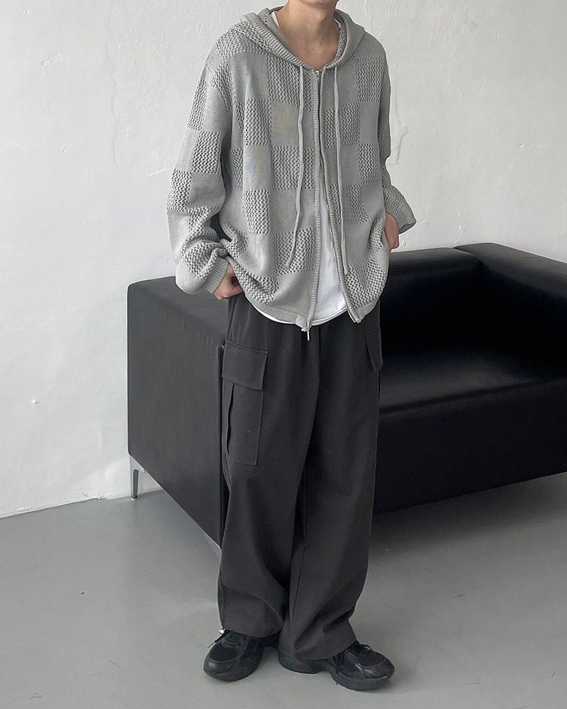 Noir Two-Way Hood Zip-Up (4 colors)