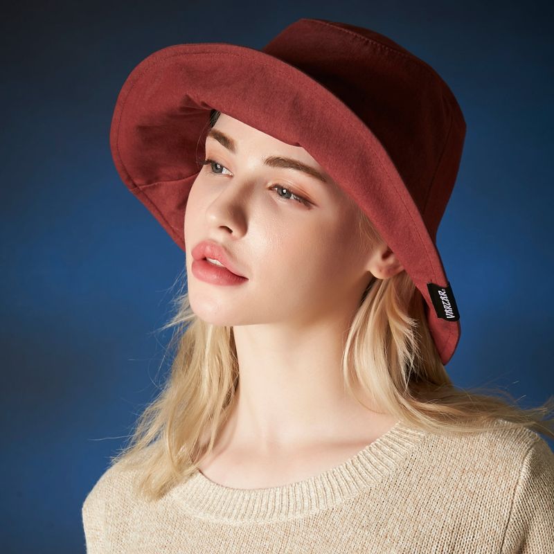 Wire brim bucket hat Burgundy