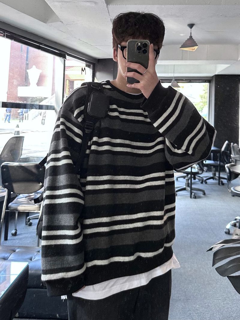 sain peach stripe round mtm