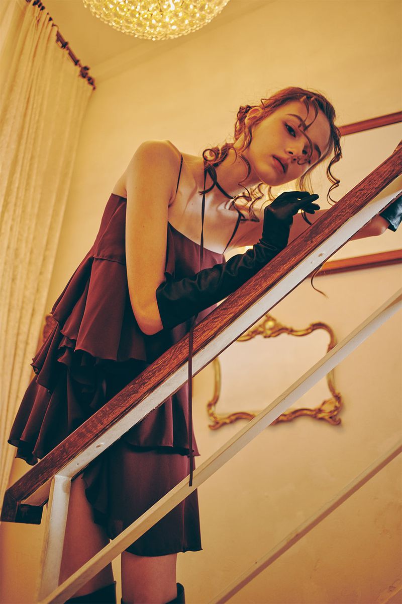 PAIN OR PLEASURE（ペインオアプレジャー）の「ELLA FRILL DRESS wine（Dresses）」