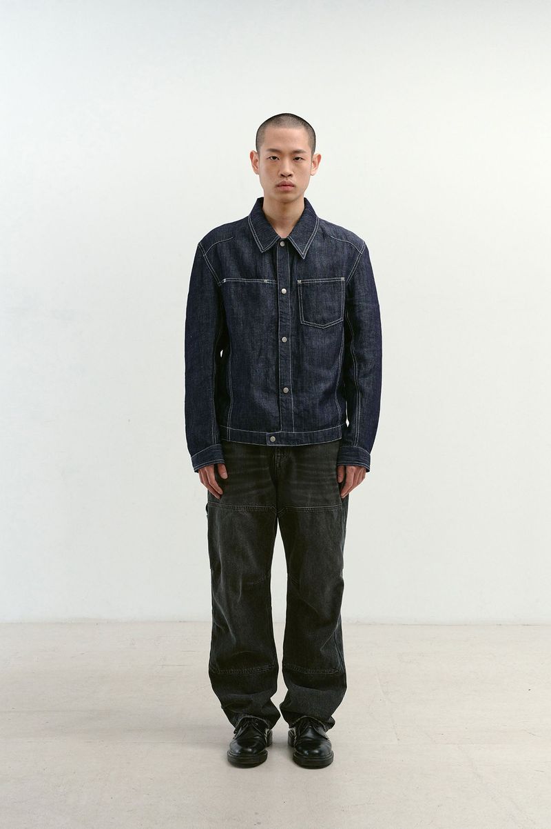 Linen Engineered Jacket (Indigo)
