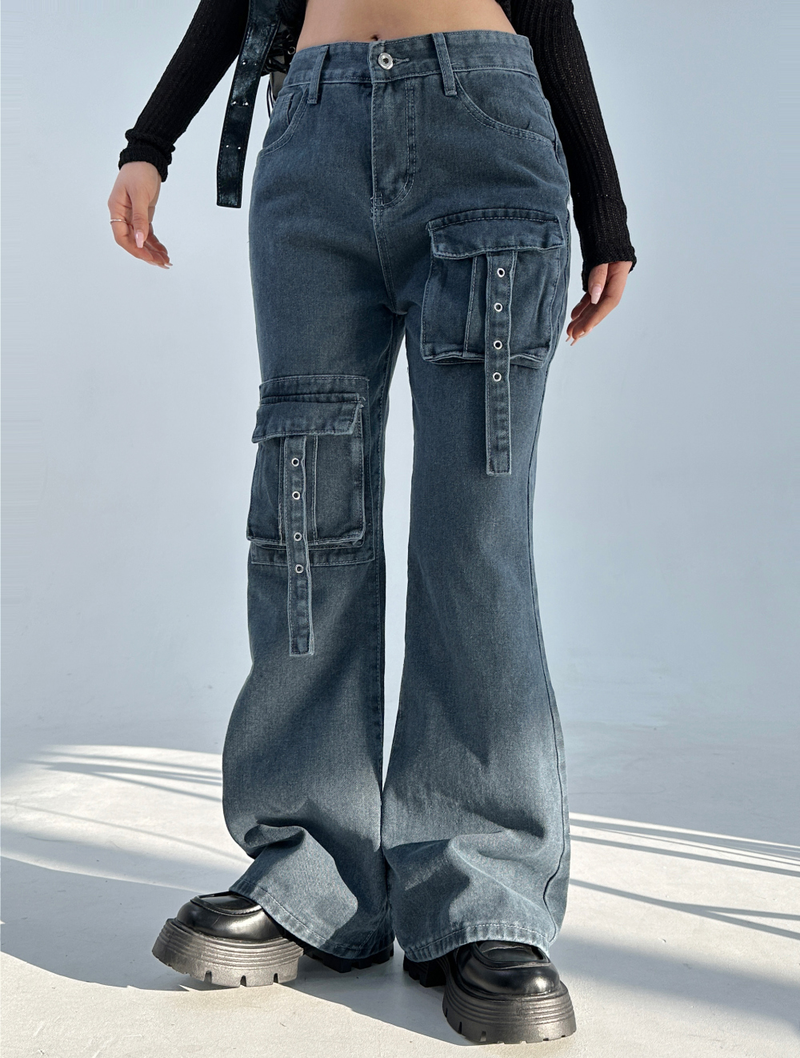 UNIQUE CARGO SEMI BOOTCUT💙 - 2 SIZES