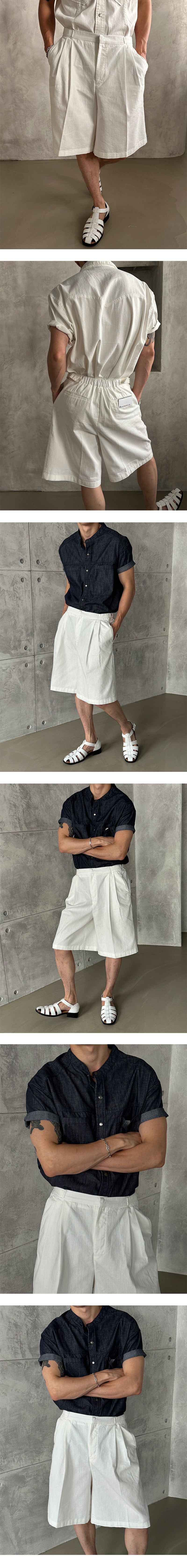 [S/S] Cool two tuck strap bermuda pants (3color)
