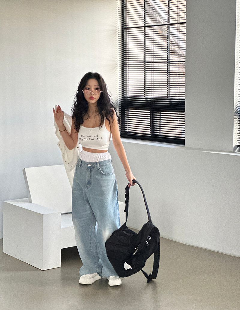 Balloon Light Blue Wide Pants