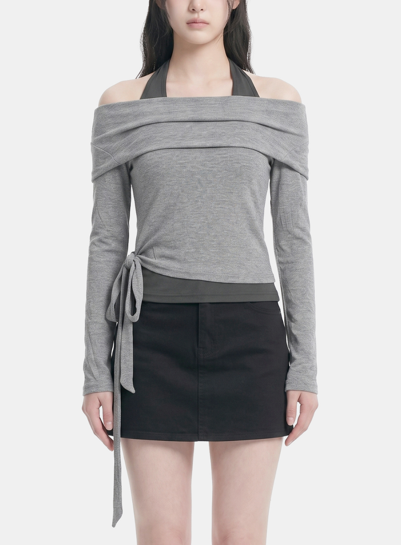 Arielle Halter Wrap Tee