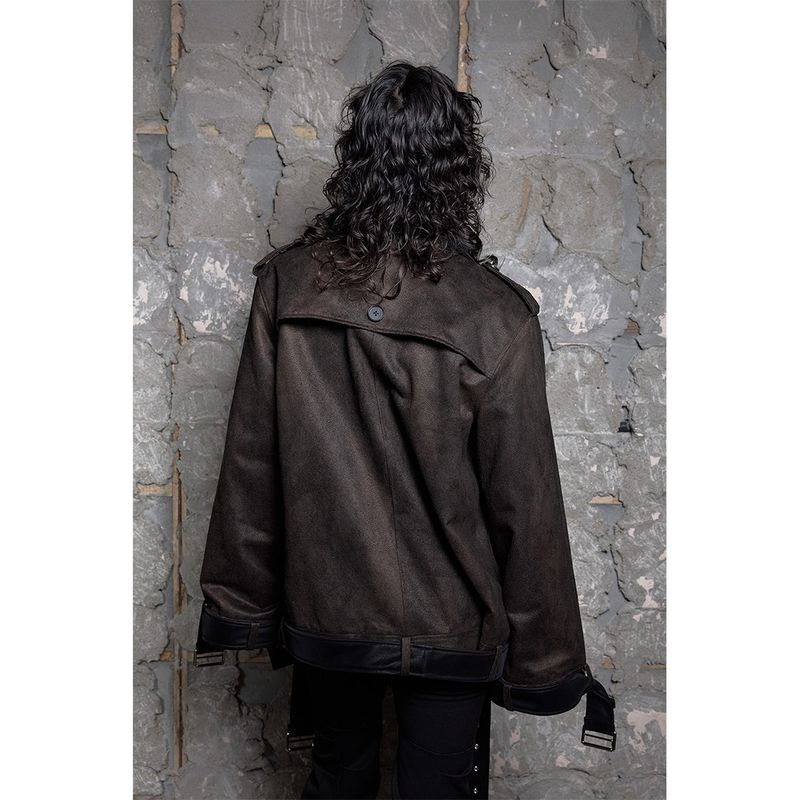 BELTED FLARE SUEDE JUMPER