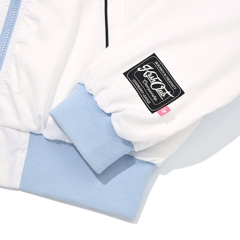 UNI LOGO WAPPEN CROP BLOUSON JACKET [IVORY]