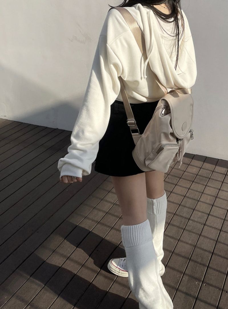 crop soft Hood zipup