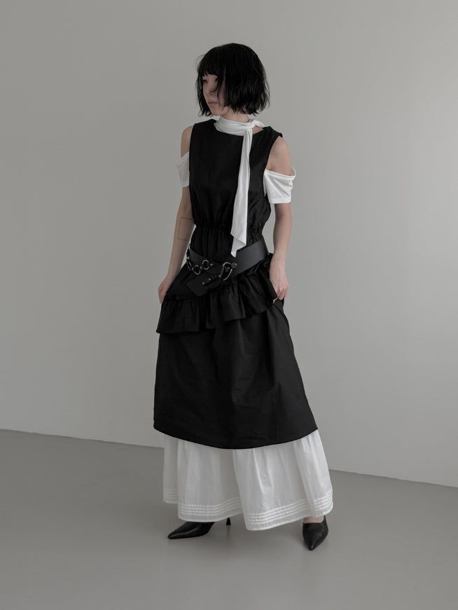 Romeli Frill Cotton Long One Piece