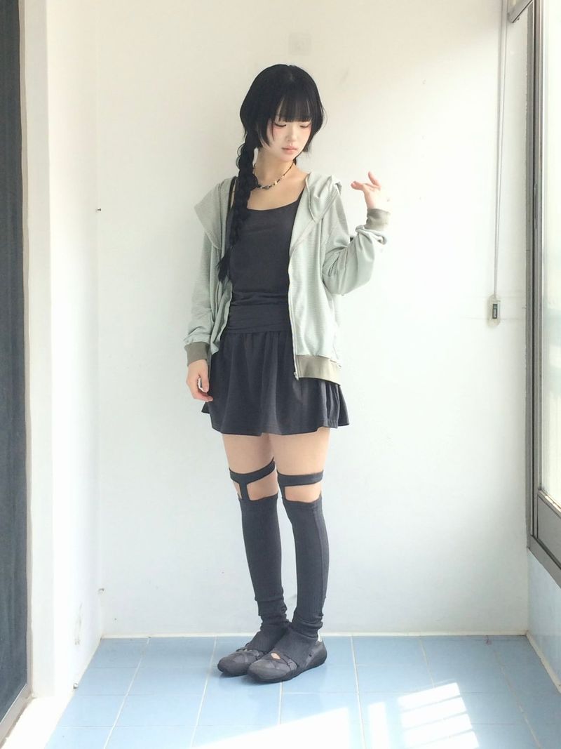 Shirring Flared Dress