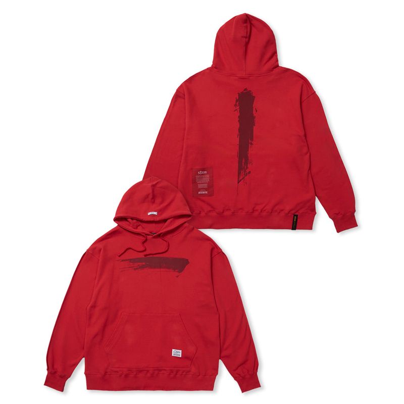 PAINT HOODIE BLACK / RED