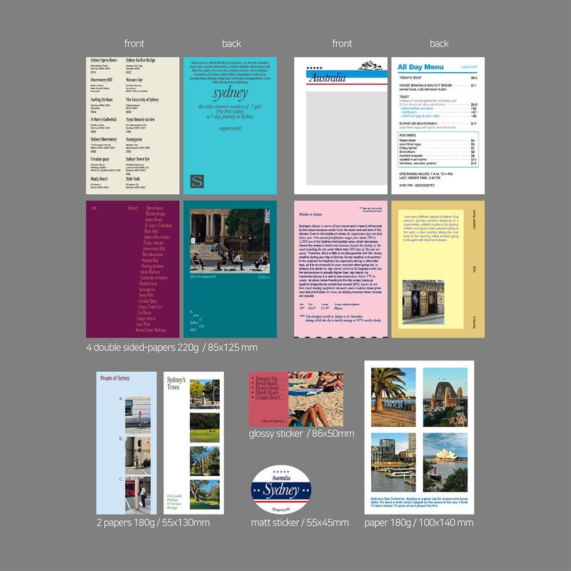 oab sydney pack / scrap sticker set