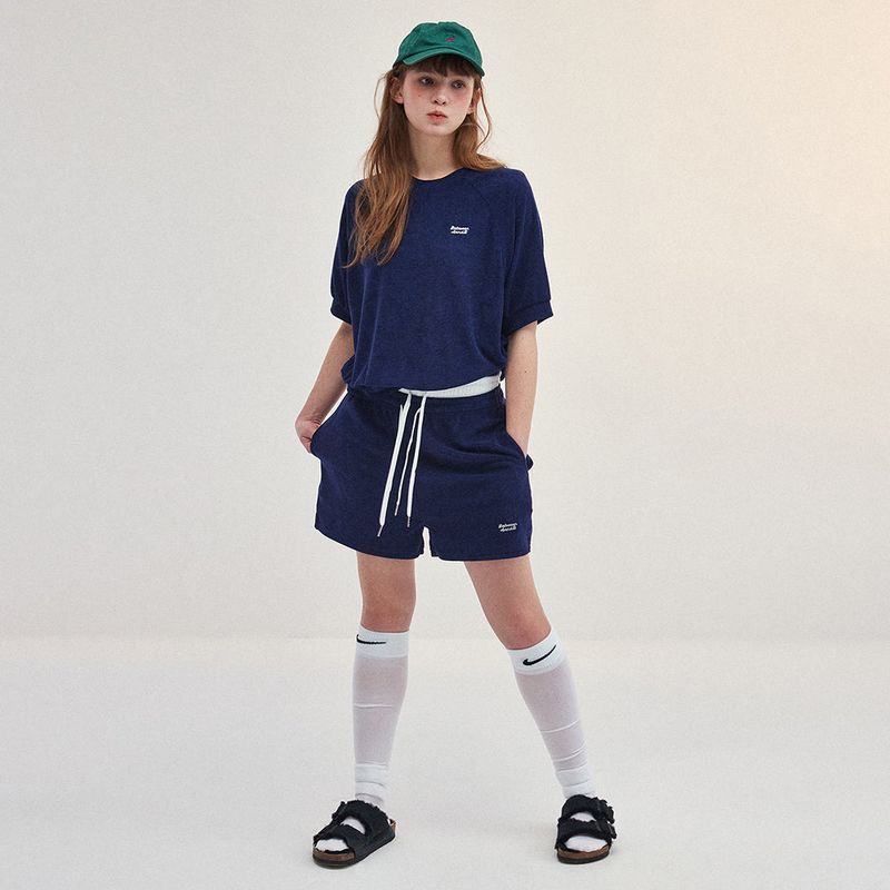 TERRY BANDING SHORTS_NAVY
