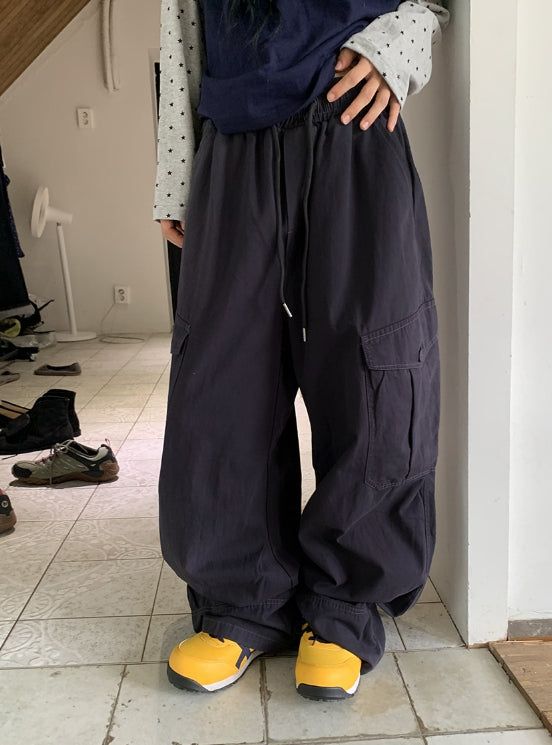 BAON（バオン）の「[unisex] Simon Wide Cotton Banding Cargo Pants（Pants）」