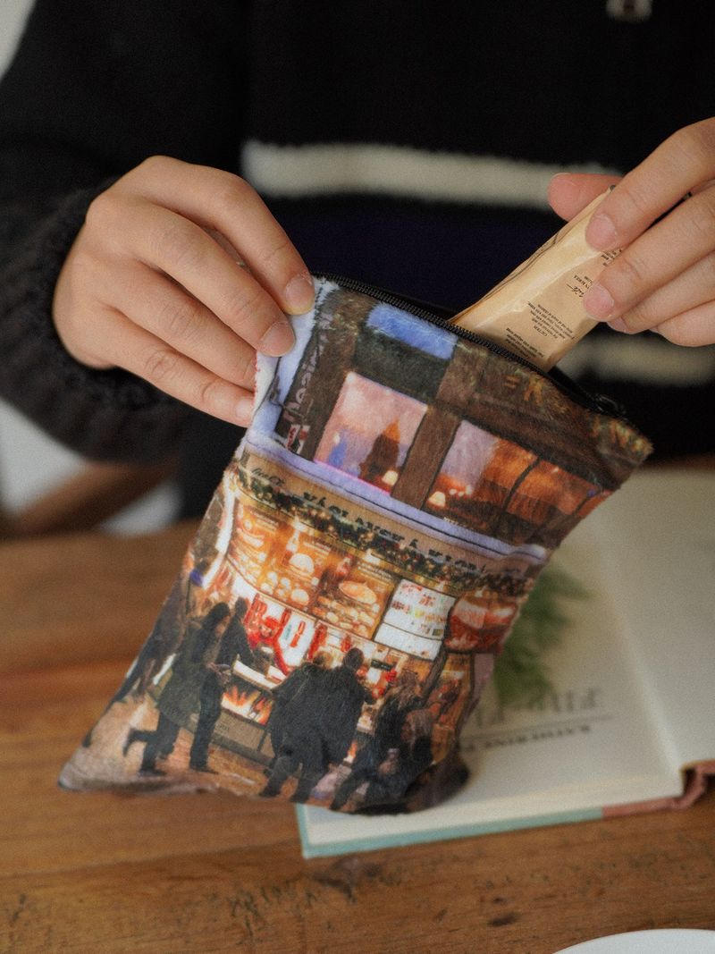 winter town pouch