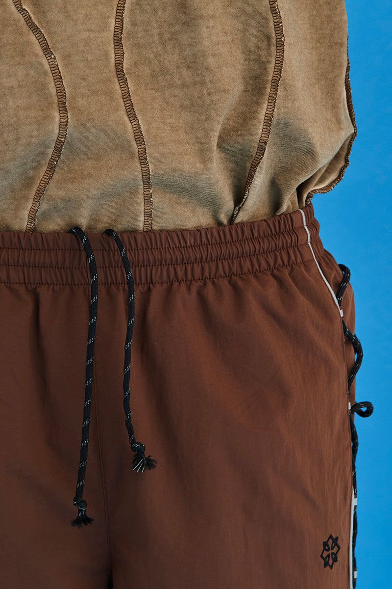 STRING NYLON PANTS / BROWN