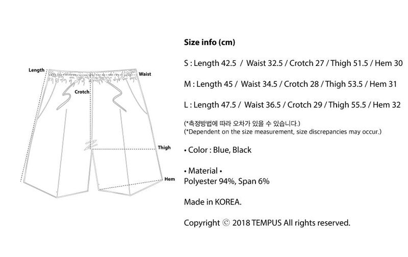 STANDARD TRACK HALF PANTS [BLUE]