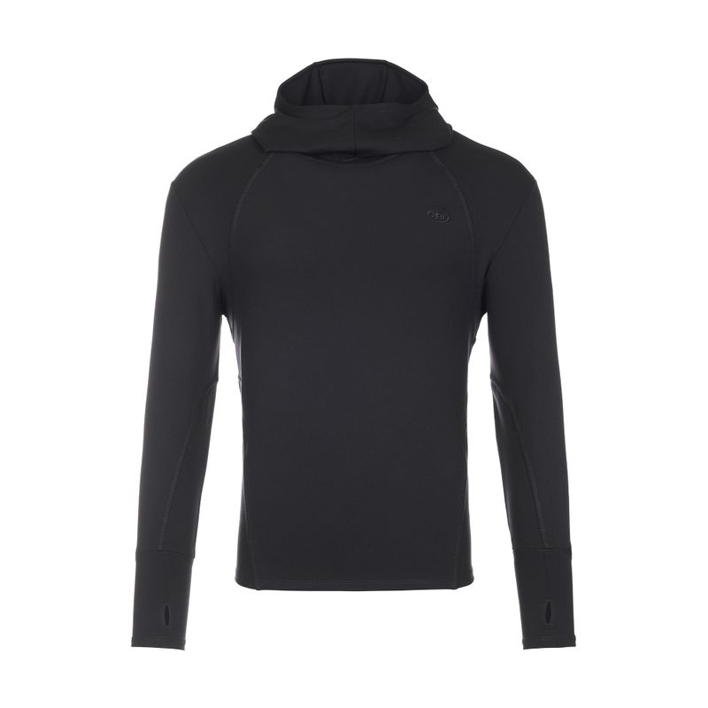 SLIT LONG SLEEVE HOODIE [BLACK]